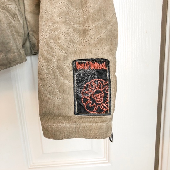 EUC Harley Davidson Cotton Motorcycle Jacket - Picture 2 of 8